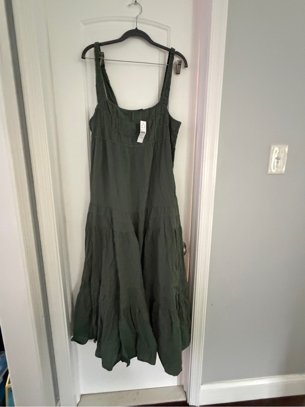 J Crew Green Tiered Airy Maxi Dress - Picture 4 of 4